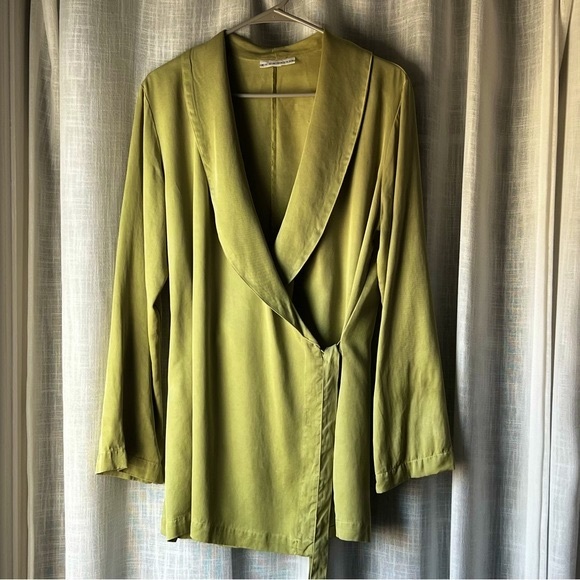 bryn Walker Jackets & Blazers - BRYN WALKER | Celery Green Wrap Top/ Jacket  Women's Medium